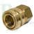 Brass female quick connect. 1/2” female pipe thread with 1/2" straight through socket
