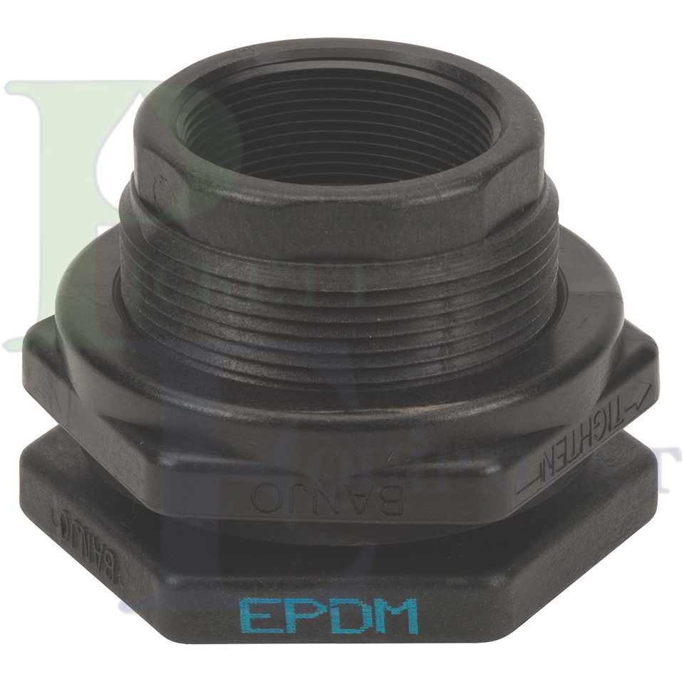Banjo Poly Bulkhead Tank Fitting With EPDM Gasket – 4 Inch, TF400