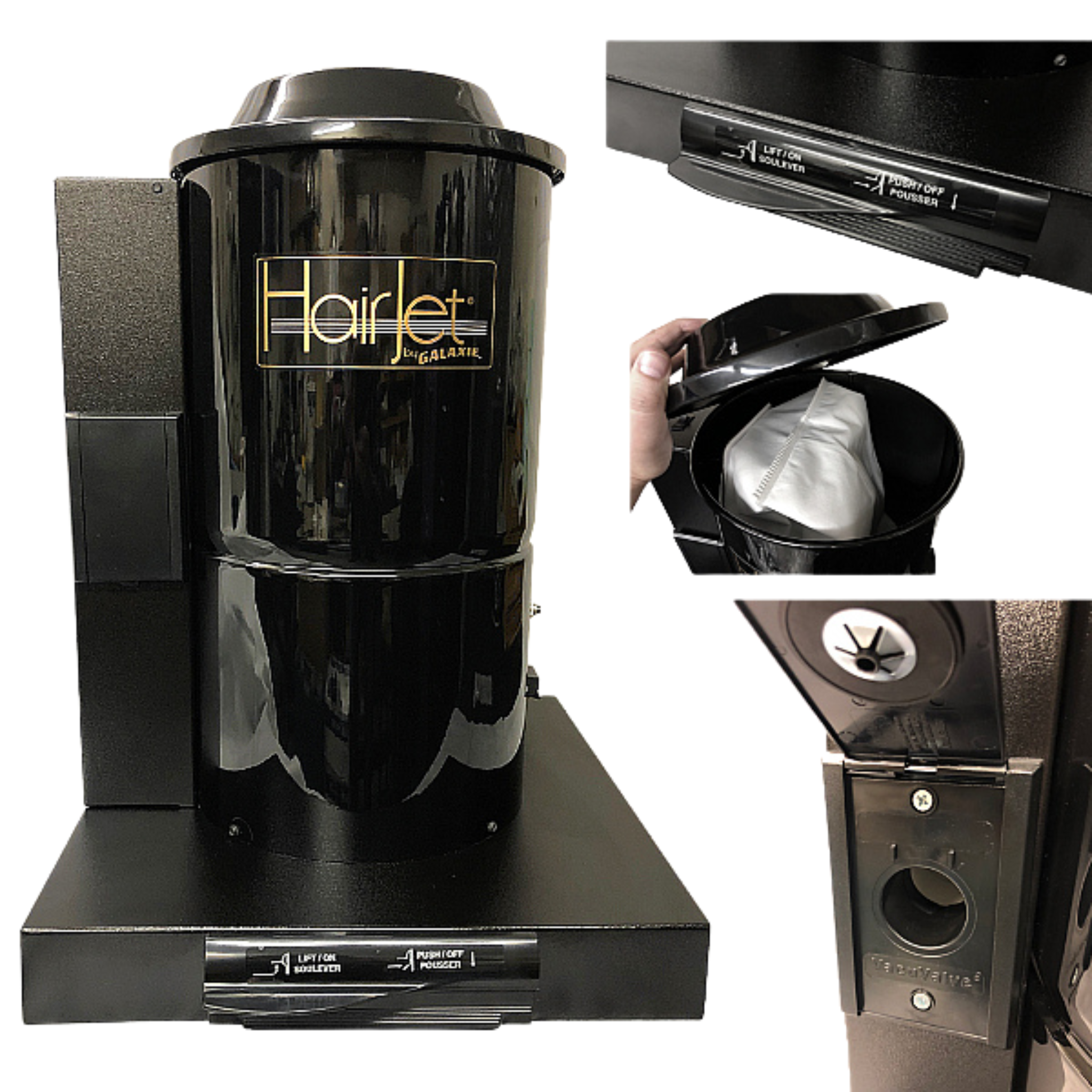 HairJet salon vacuum system in use