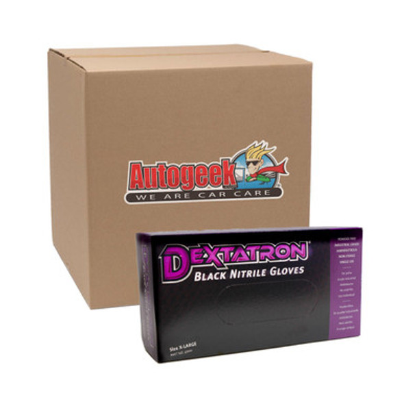 PBMG X Large Black Nitrile Gloves Case of 10