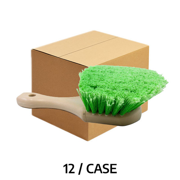 Short Handle Tire/Wheel Brush Green (Case of 12)