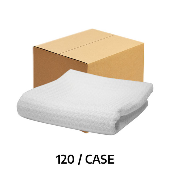 Cobra Waffle Weave Microfiber Glass Towel 16 x 27 Inch (Case of 120) - COBRA-WW1627