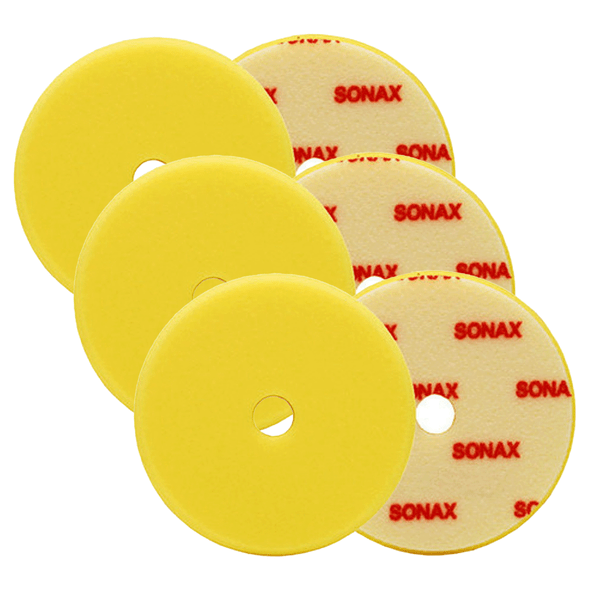 SONAX Yellow Dual Action Polishing Pad - 5.5 Inch (Case of 6) - SON-493341