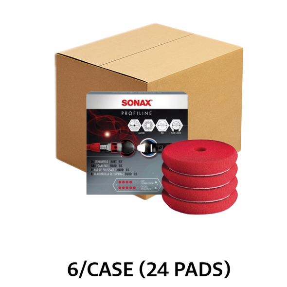 SONAX 3 Inch Red Foam Cutting Pad 4 pack (Case of 6 [24 Pads]) - SON-494200