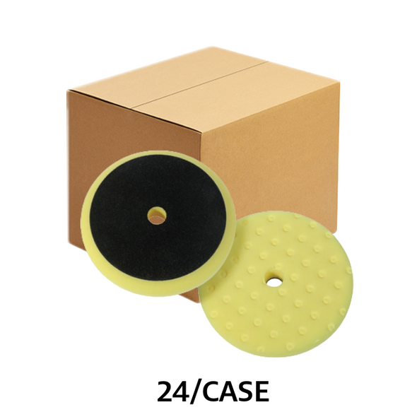 6 Inch Precision Rotary CCS Yellow Cutting Pad (Case of 24) - LC-PR-54600-CCS