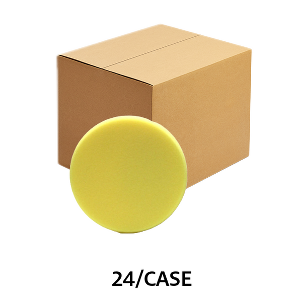 Lake Country Flat Foam Pads 6.5 Inch Yellow (Case of 24) - LC-76-52650