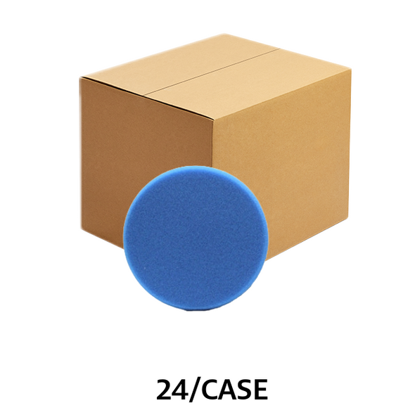 Lake Country Flat Foam Pads 3.5 Inch Blue (Case of 24) - LC-76-92350