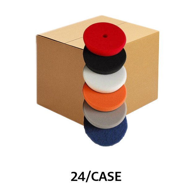 Lake Country Force Hybrid Foam Pads 6.5 Inch Red (Case of 24) - LC-FR-HRED6
