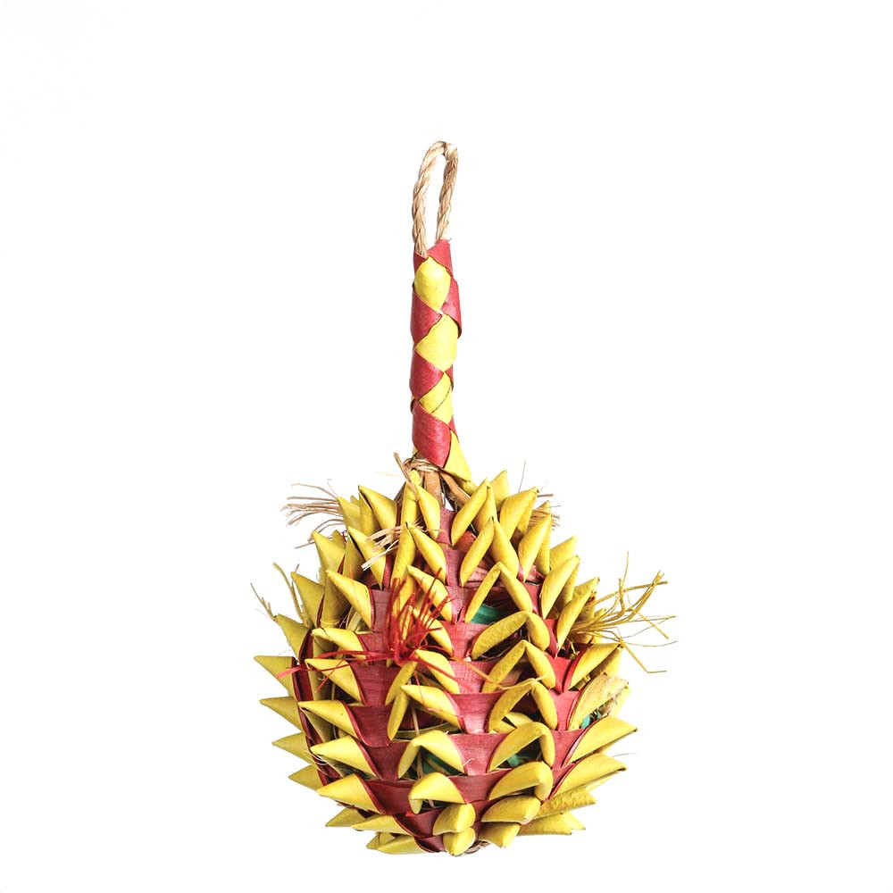 Kenji☆とっておきの品さま専用　 Parrot ANAFI セット Pineapple Pinata Medium Natural Woven Palm Leaf Parrot Toy