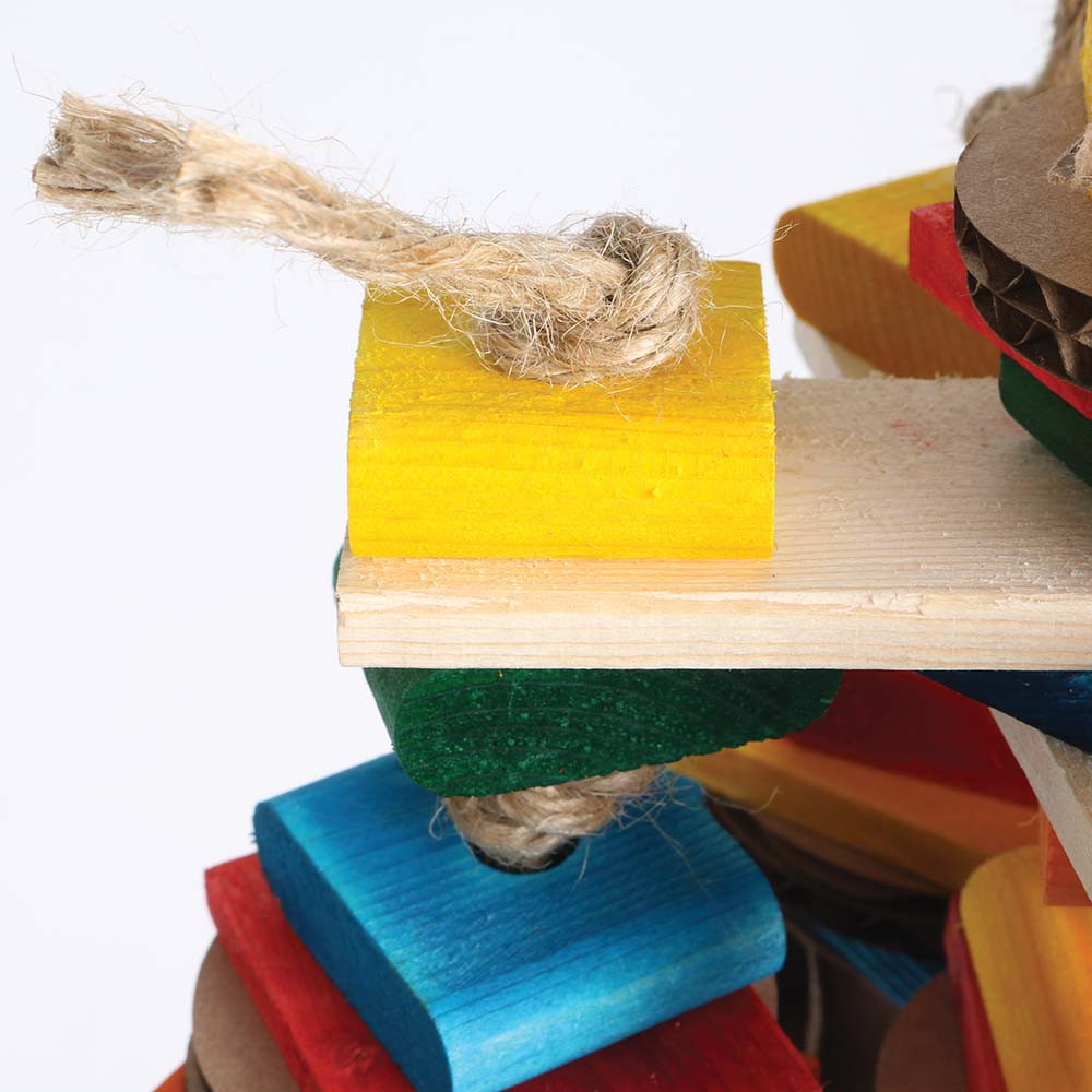 ToughRight 80Pcs Fatty Bagels Bird Toys - Cardboard Chewing Shredding Foraging Toys For Medium & Large Parrots - View #2
