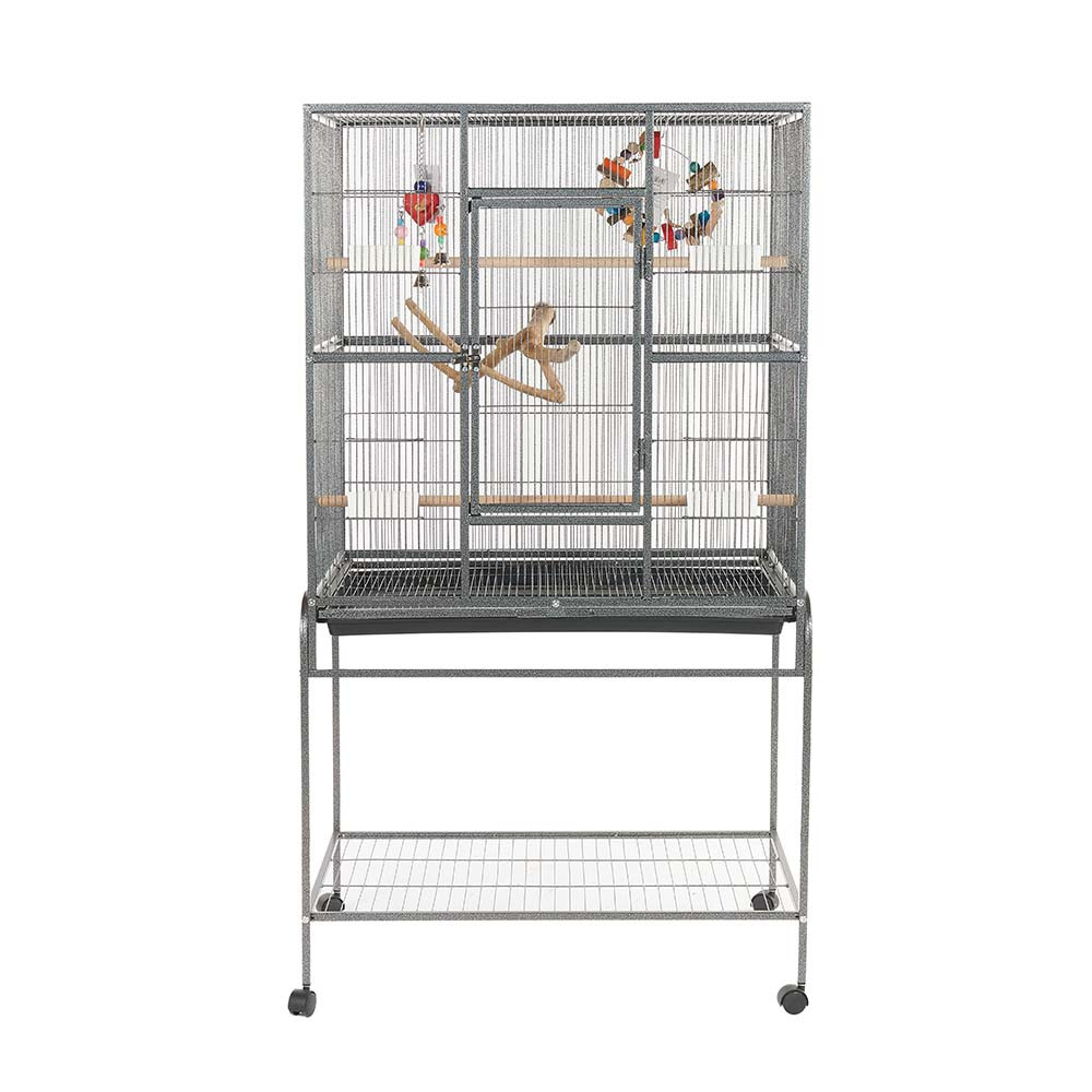 Image showcasing Oregon Flat Top Pet Bird and Small Parrot Cage with Stand - Northern ...