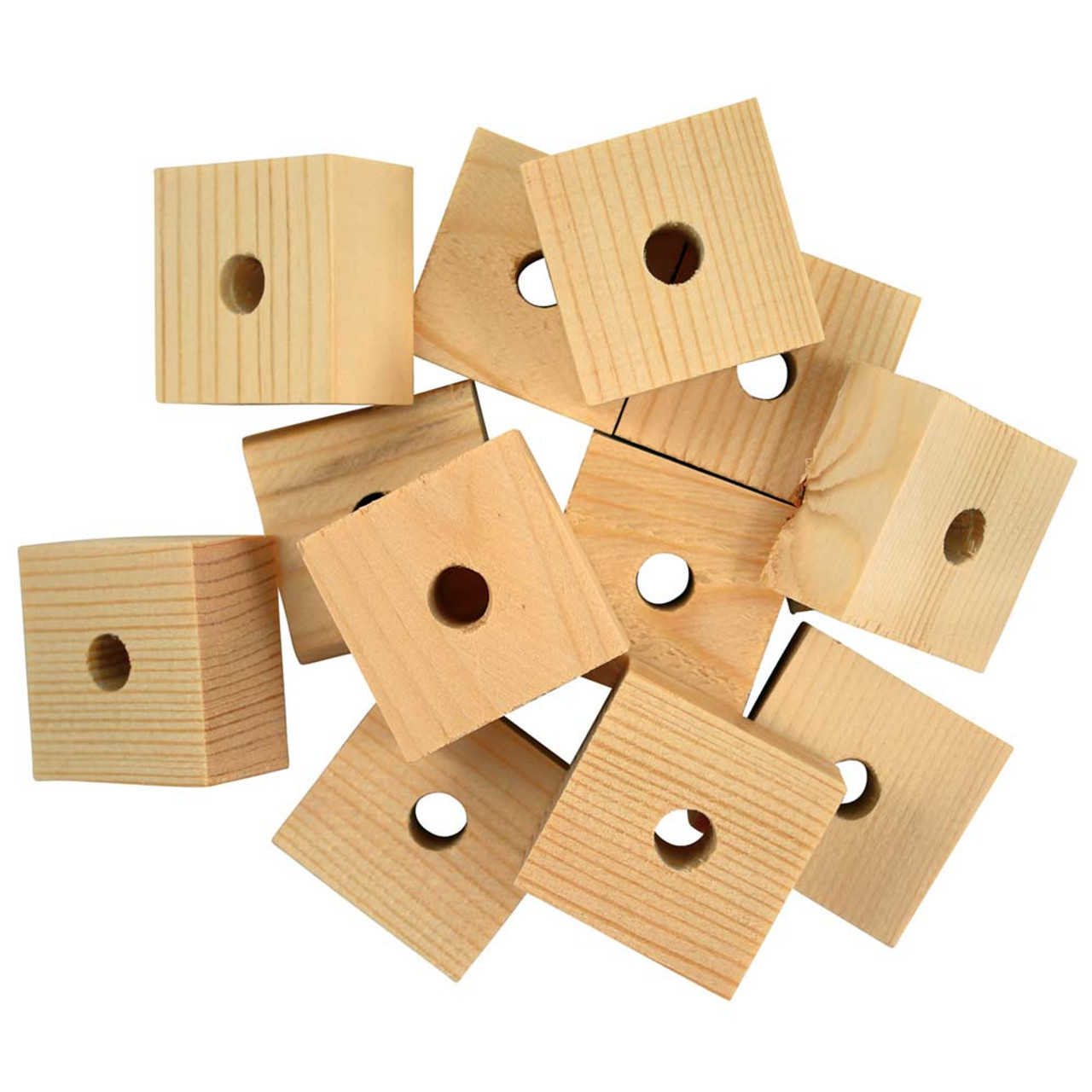 Wooden Cubes 4cm 9 Pack