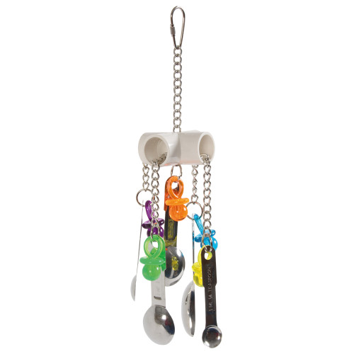 spoon clacker acrylic parrot toy