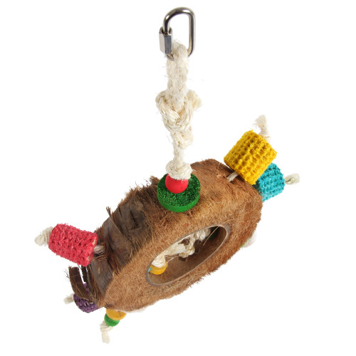 coconut dreamcatcher bird toy