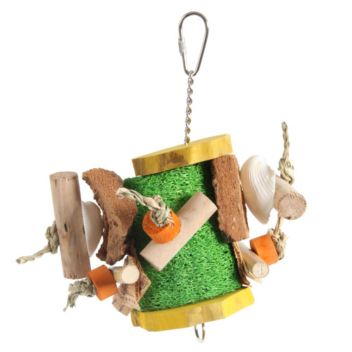 java spongy parrot toy small