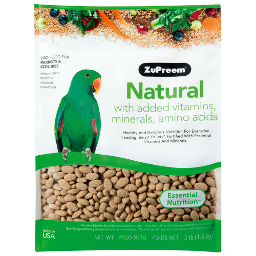 ZuPreem Natural Complete Medium Parrot Food 3lb