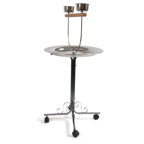 King's Round Dish Parrot Play Stand Antique 1