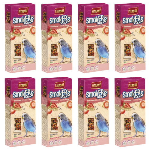 8 cases of budgie strawberry sticks