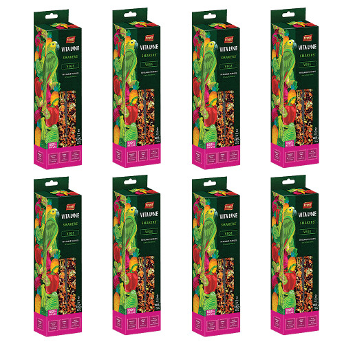 Vitapol Vitaline Twinpack Smaker Parrot Treat Stick Vegetable Case of 8