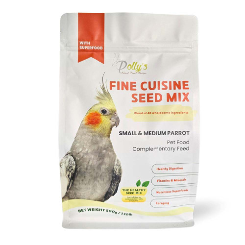 Polly's Fine Cuisine Superfood Seed Mix Parrot Food 500g