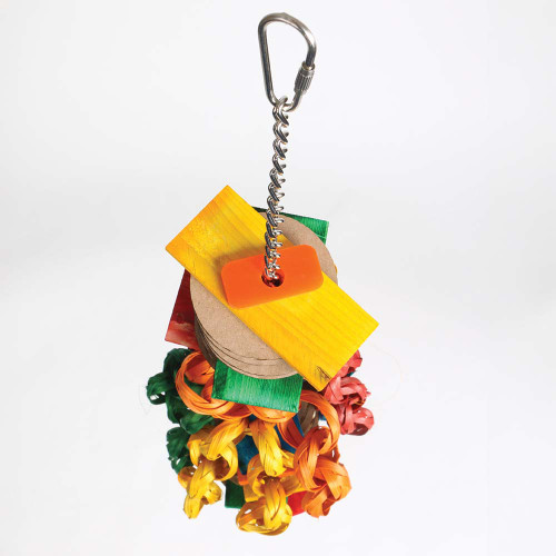 Hippy Style Shredding Stack Parrot Toy Medium From Above