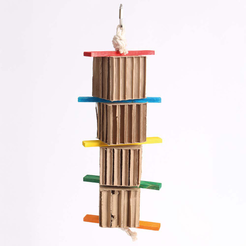 Shredding Tower Honeycomb Cardboard Parrot Toy - Large 2 Shredding Tower Honeycomb Cardboard Parrot Toy - Large 2