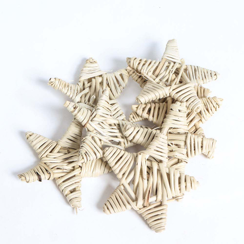 Pack of 8 Small Woven Vine Stars Parrot Toy Making Parts