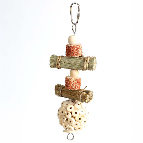 lunching_logs_and_sola_ball_natural_parrot_toy