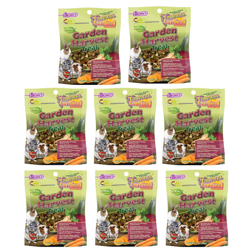 Brown`s Tropical Carnival Natural Garden Harvest Small Animal Treats - 85g Case of 8