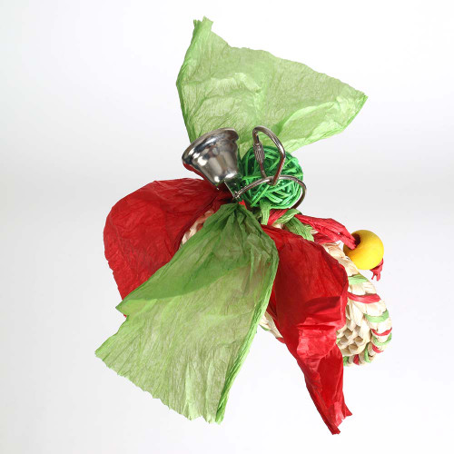 Merry Maize Mat Christmas Parrot Toy with Bell Merry Maize Mat Christmas Parrot Toy with Bell