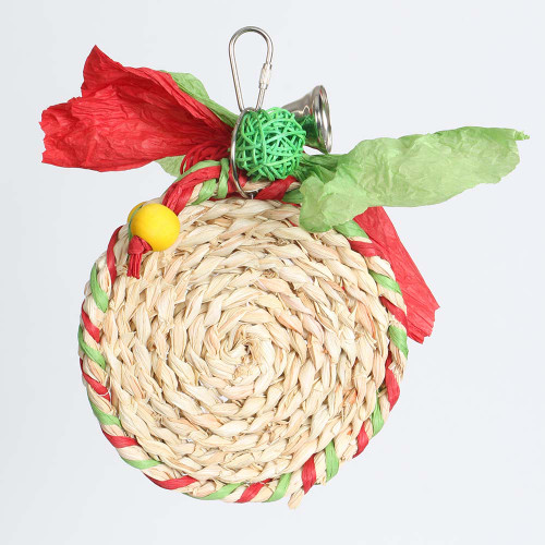 Merry Maize Mat Christmas Parrot Toy with Bell Merry Maize Mat Christmas Parrot Toy with Bell