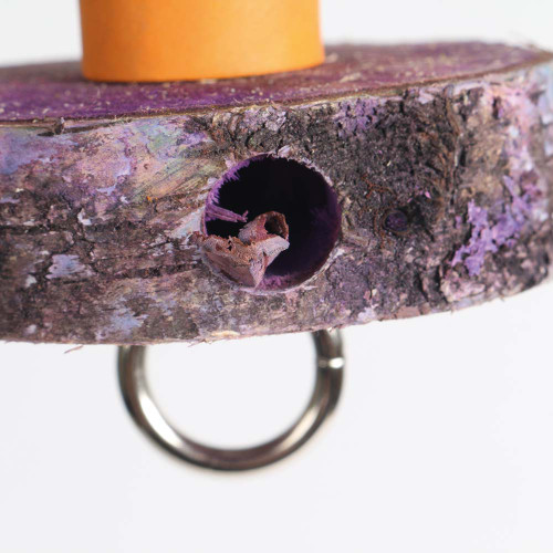 Foraging Birch Wood Stacker Parrot Toy Small 3