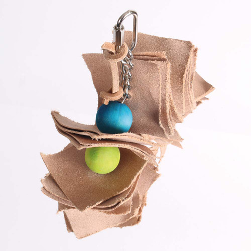 Leather Preening Ring Parrot Toy 2