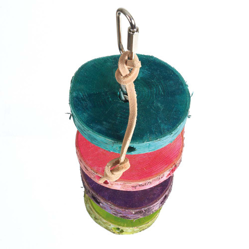 Foraging Birch Wood Stacker Parrot Toy Medium 2