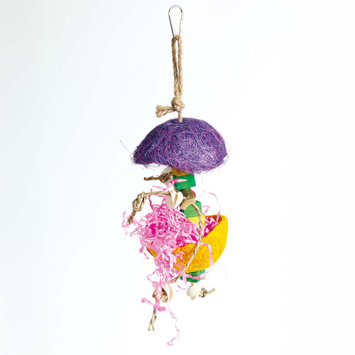 bEaKs Coco Colour Ball Deluxe Forage and Preen Parrot Toy 1