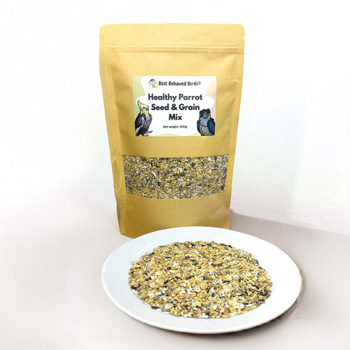 Best Behaved Birds Healthy Seed & Grain Mix Parrot Food 500g 1