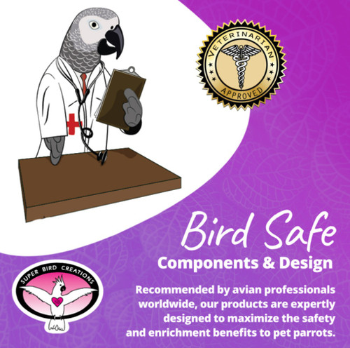 Balsa Rainbow Tower Stack Chewable Parrot Toy 8