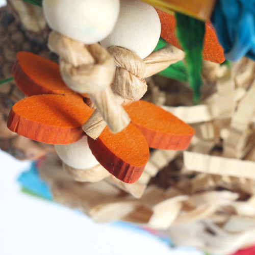 Spring Flowers Chewable Foraging Parrot Toy 4