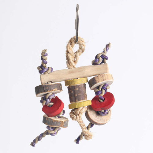 triple _rounds_natural_parrot_toy_x-small_345325