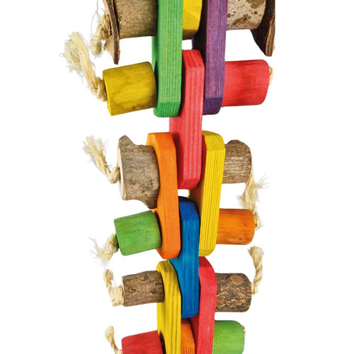 Pepper Wood Slice Wiggle Tower Parrot Toy 3