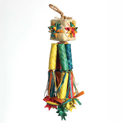 Firecracker Woven Palm Leaf Parrot Toy - Medium 1