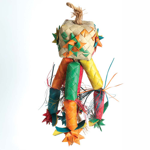 Firecracker Woven Palm Leaf Parrot Toy - Large 1