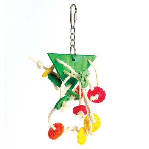 Natural Loofah Triangle Parrot Toy