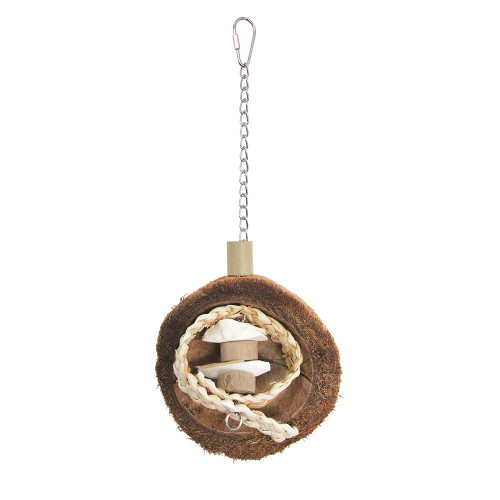 Coconut Crazy Chew and Preen Parrot Toy