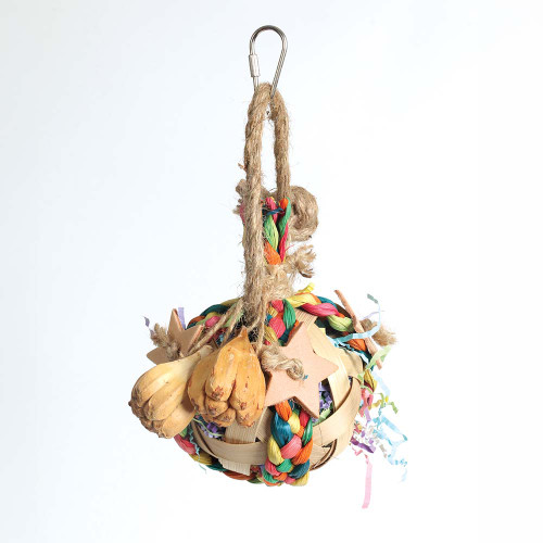 Cheerful Chirpy Sphere Chewable Foraging Parrot Toy 1