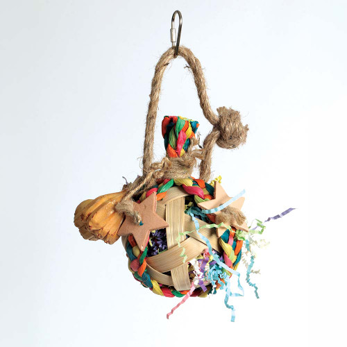 Cheerful Chirpy Sphere Chewable Foraging Parrot Toy