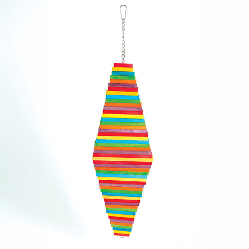 Twisty Rainbow Stack Wood Parrot Toy