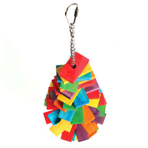 Twisty Rainbow Stack Wood Parrot Toy 3