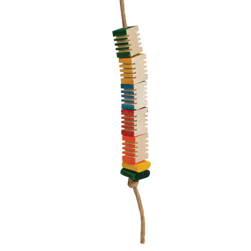 Groovy Blocks Stacker Chewable Foraging Parrot Toy 1