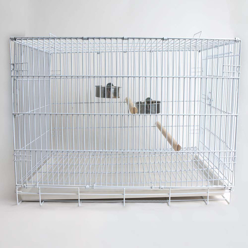 ***Clearance and Collection Only***Liberta Large Folding Parrot Travel Cage White